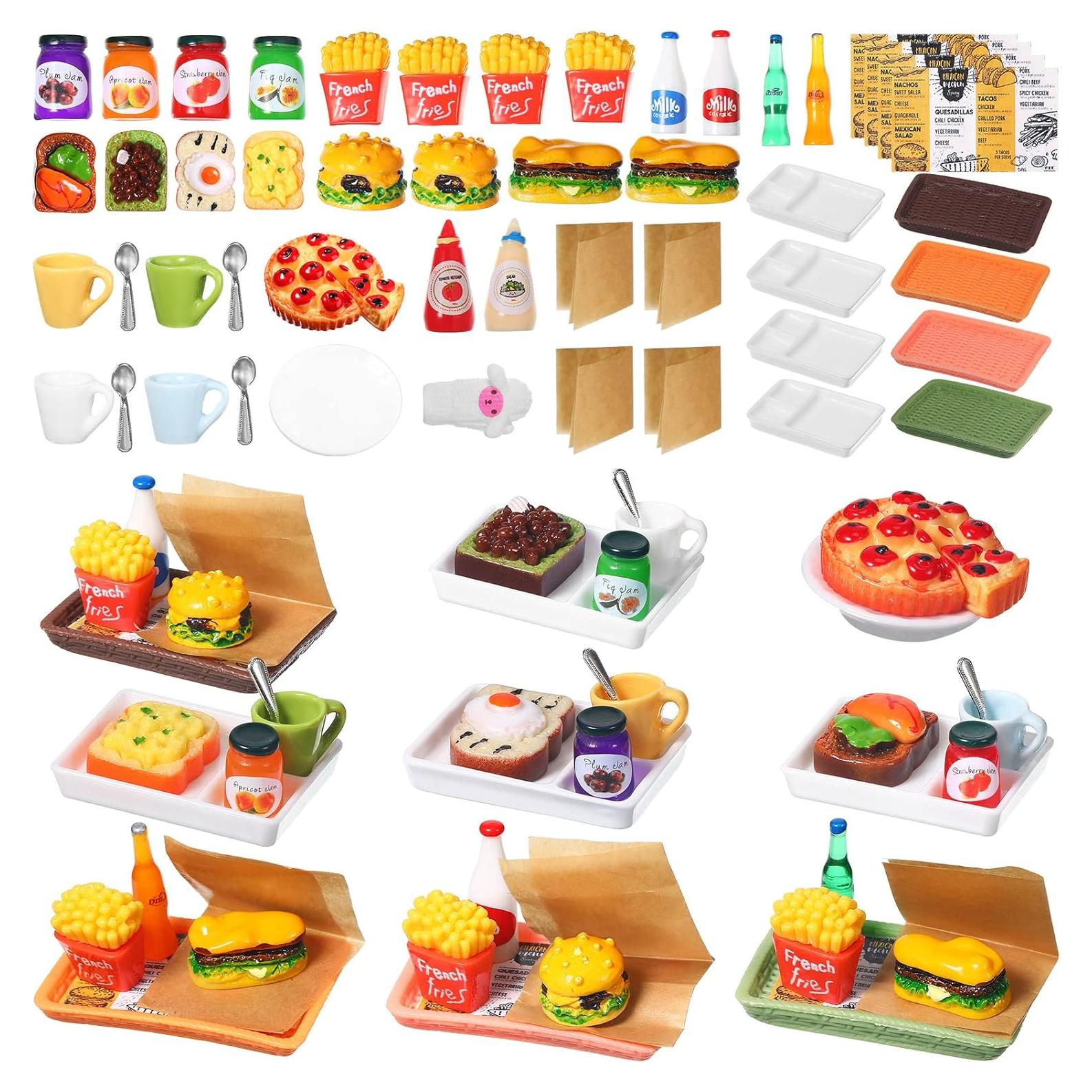 Juego de 50 Accesorios de Comida Miniatura Civaner 1:12