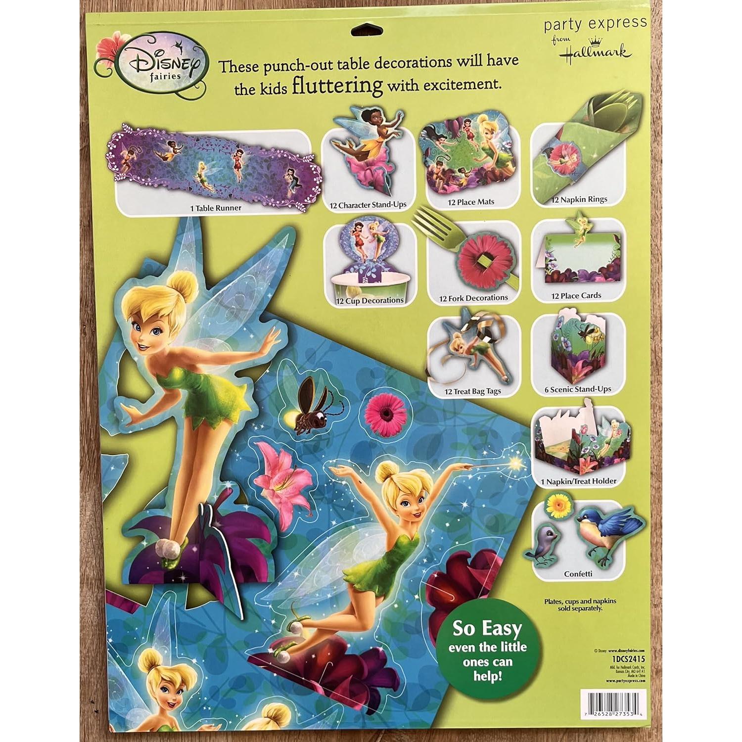 Kit Decoración Mesa Cumpleaños Disney Tinker Bell 12 Invitados