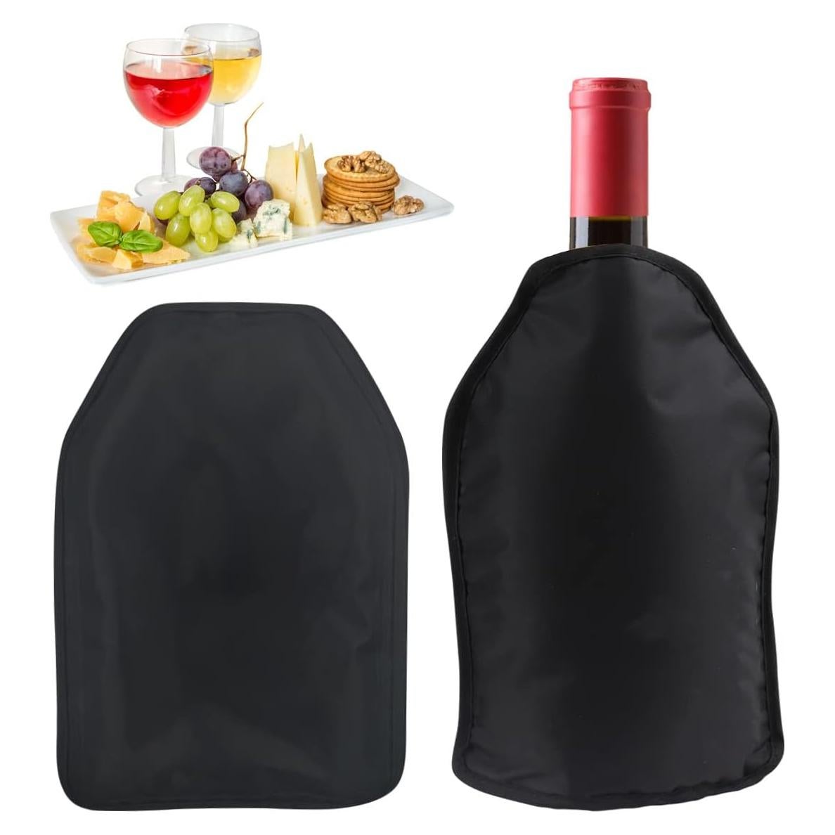 Manga Enfriadora de Vino Icepac 750ml Color Negro