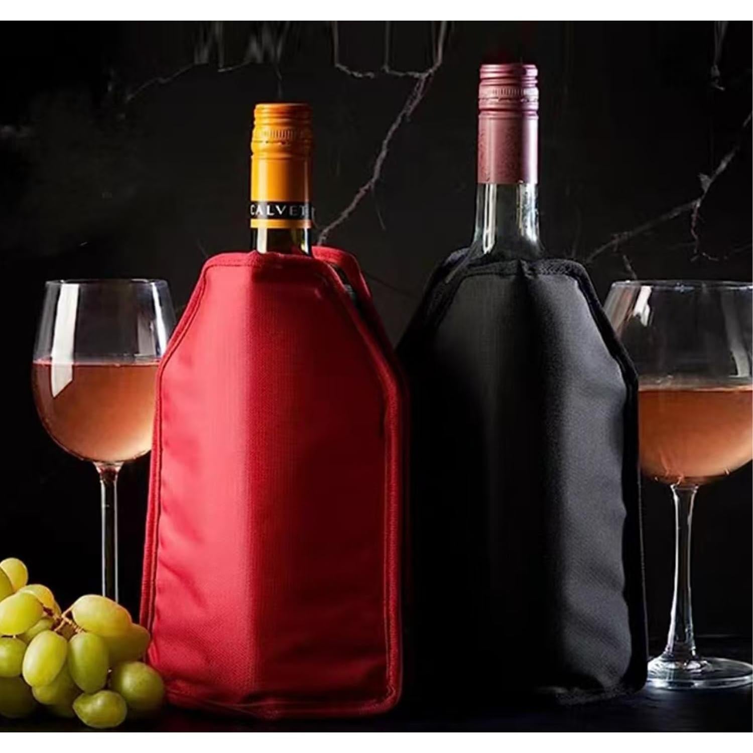 Manga Enfriadora de Vino Icepac 750ml Color Negro