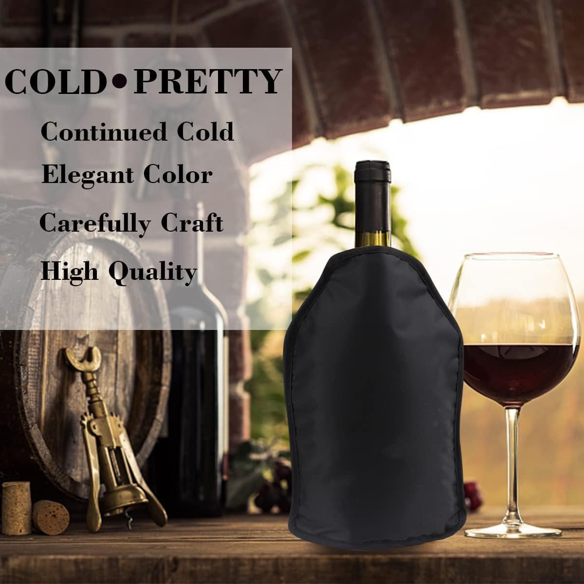 Manga Enfriadora de Vino Icepac 750ml Color Negro