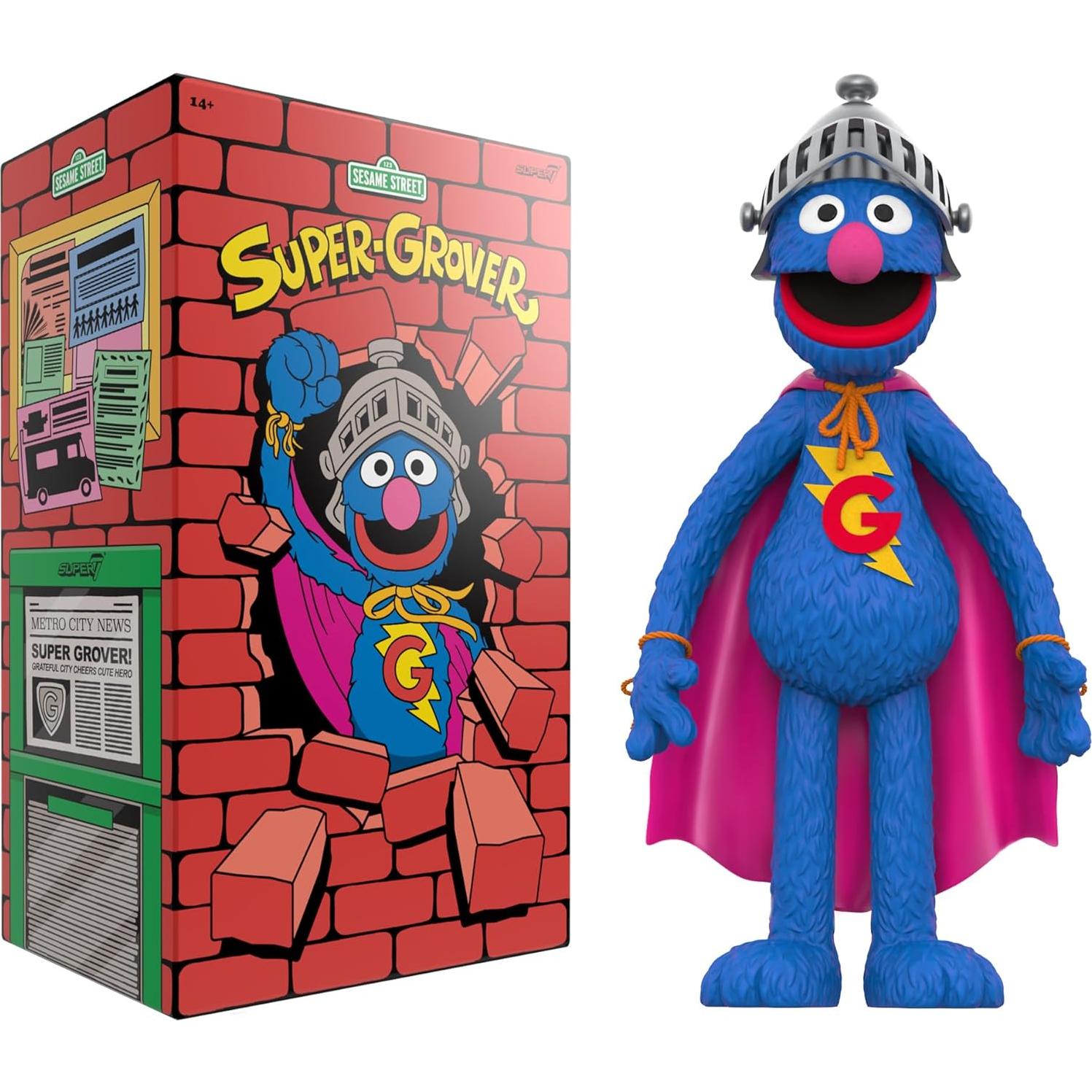 Figura de Acción Super7 Super Grover 40 cm con Accesorios