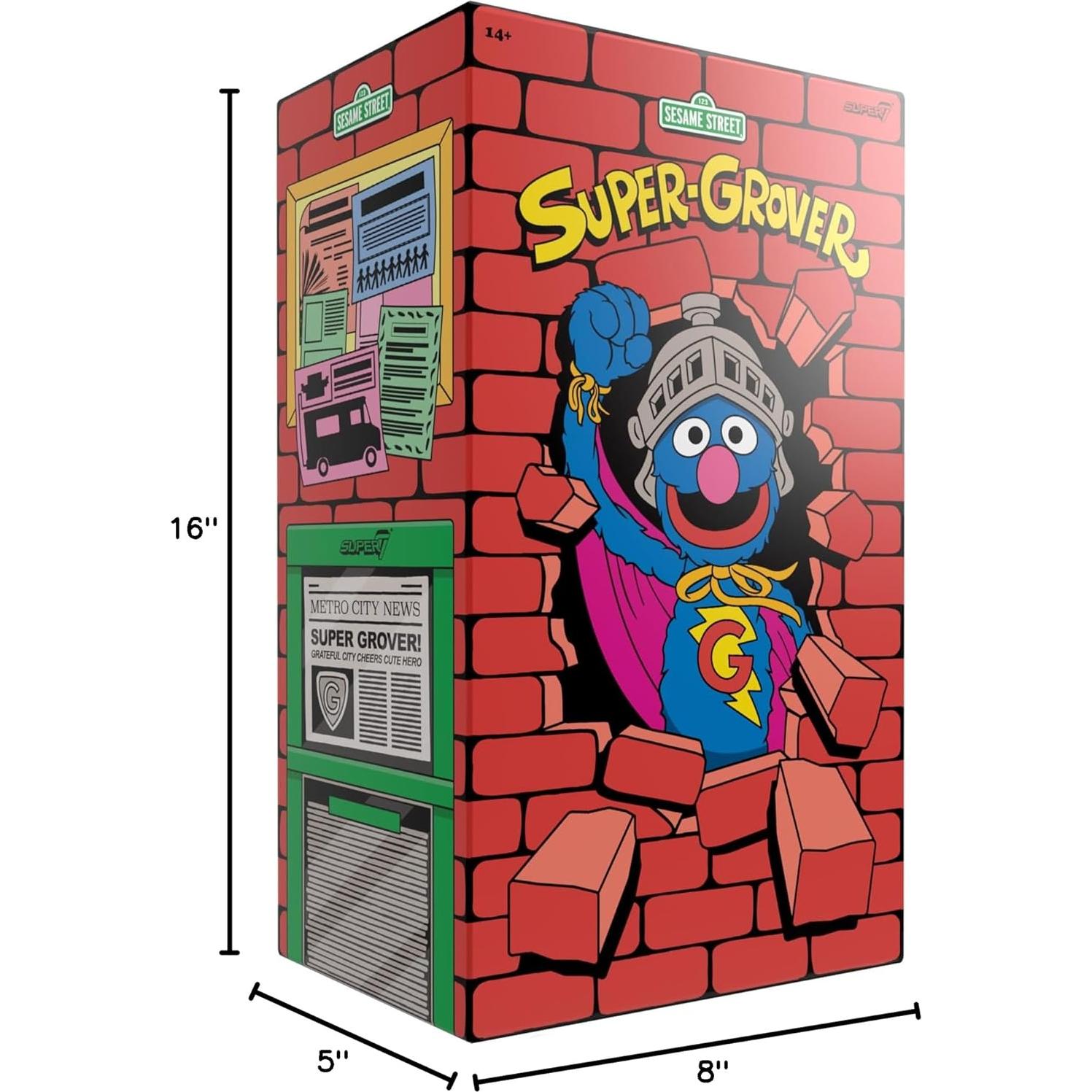 Figura de Acción Super7 Super Grover 40 cm con Accesorios