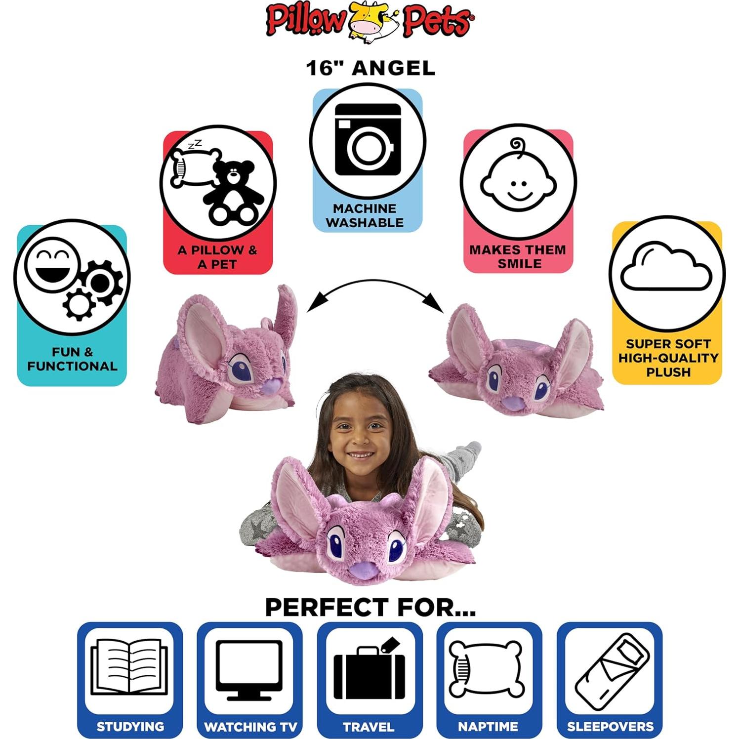 Peluche Angel Pillow Pets Disney Lilo y Stitch 35.56cm