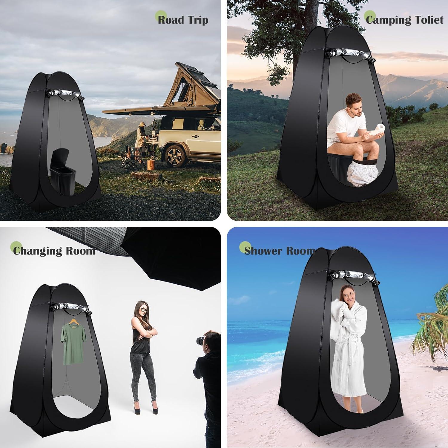 Inodoro Portátil G2 GO2GETHER con Carpa Plegable Negra