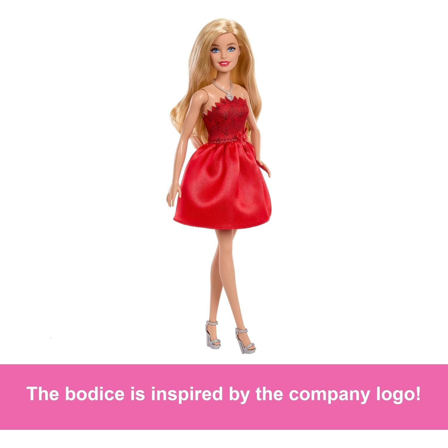 Muñeca Barbie 80 Aniversario Mattel Vestido Rojo