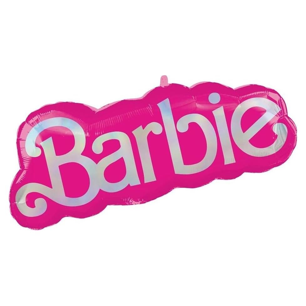 Globo de Aluminio Barbie 81 cm Rosa Fucsia Doble Cara