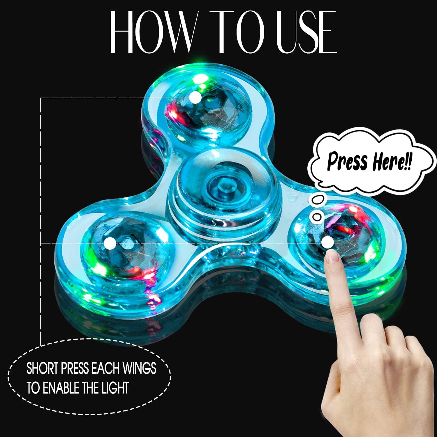 FIGROL Spinner LED de Mano - Paquete de 3 Colores
