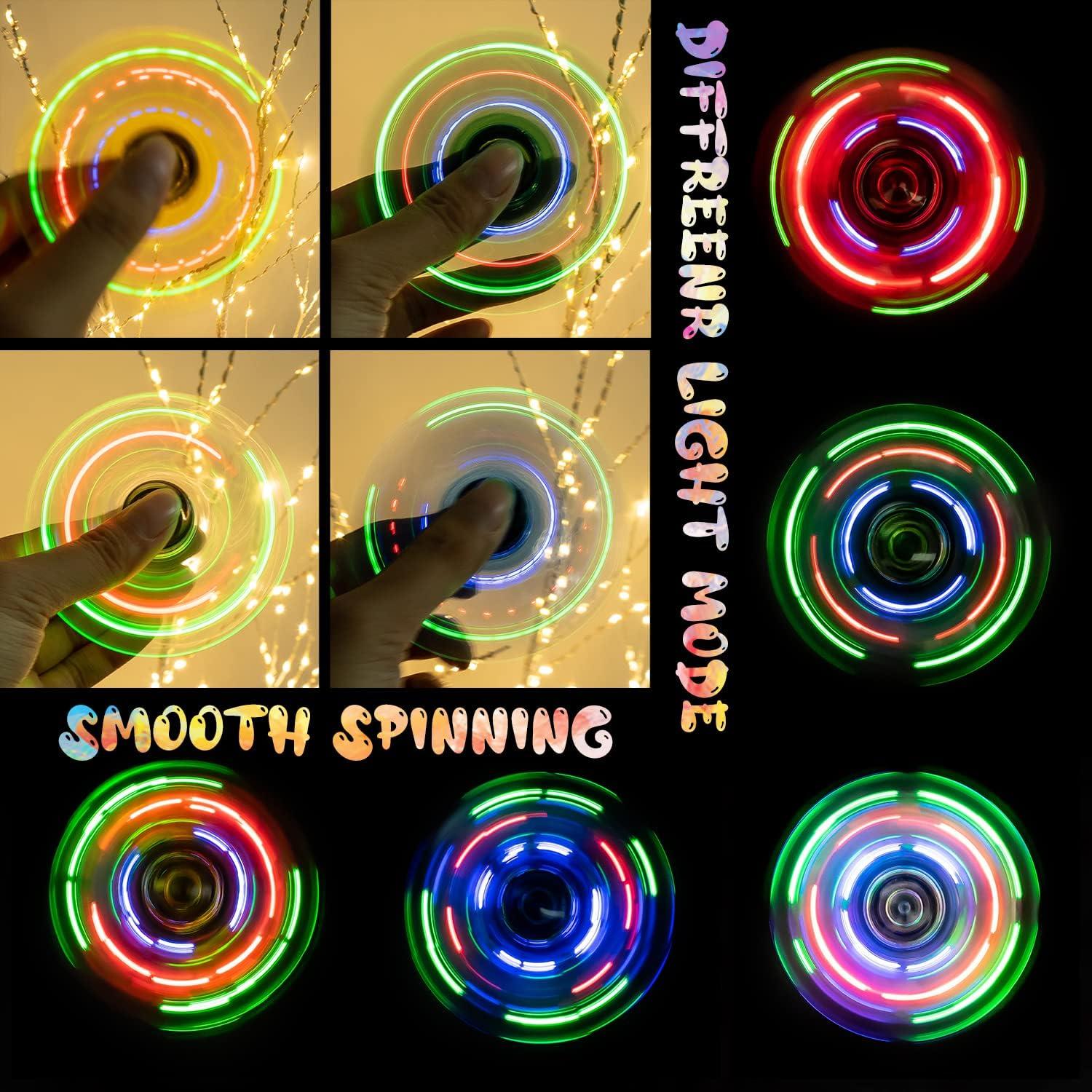 FIGROL Spinner LED de Mano - Paquete de 3 Colores