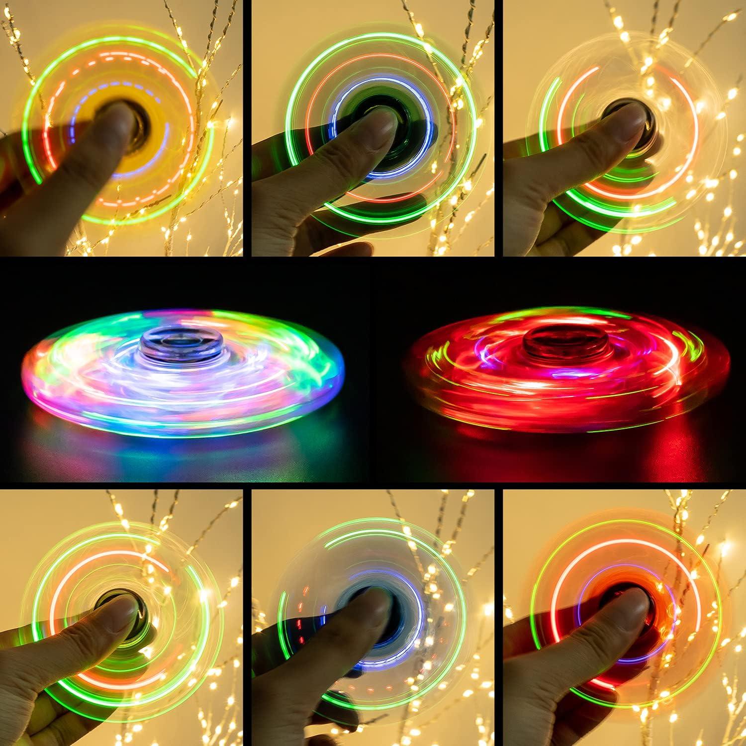 FIGROL Spinner LED de Mano - Paquete de 3 Colores