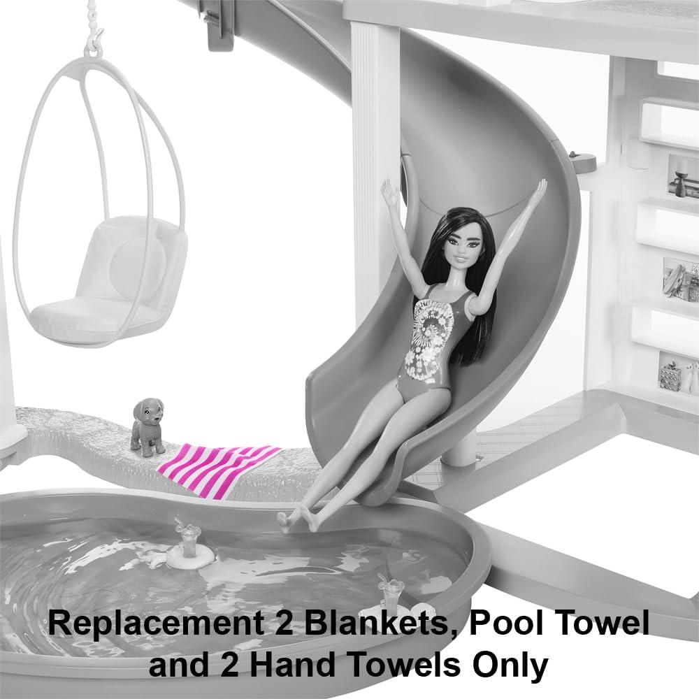 Repuesto Casa de Muñecas Barbie HMX10 - 2 Mantas y Toallas