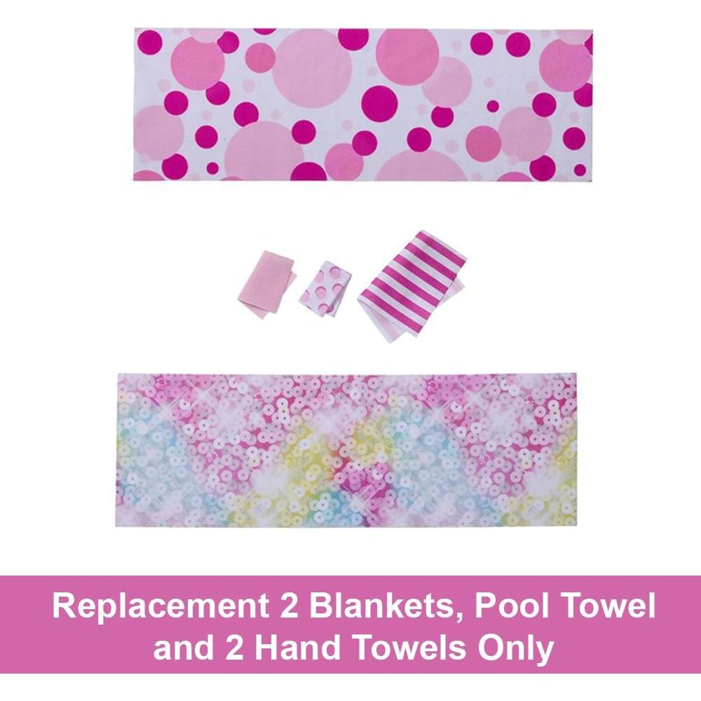 Repuesto Casa de Muñecas Barbie HMX10 - 2 Mantas y Toallas