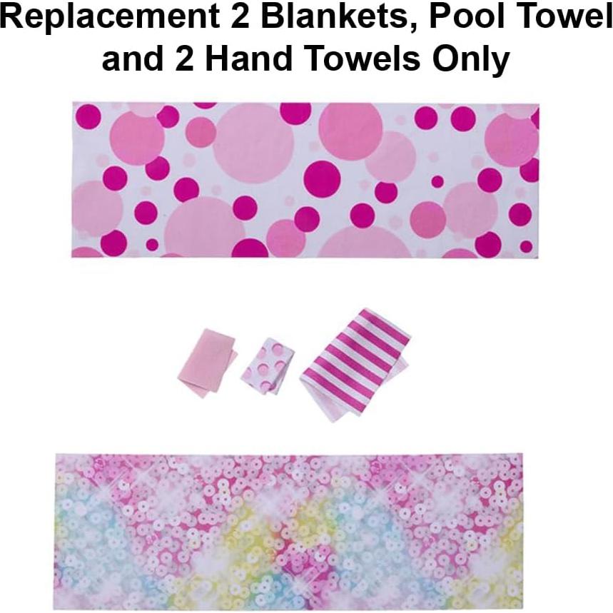 Repuesto Casa de Muñecas Barbie HMX10 - 2 Mantas y Toallas