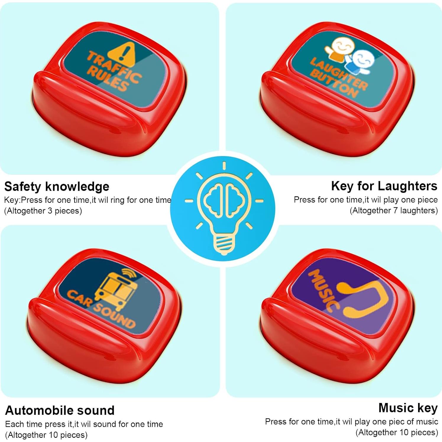 Juguete Autobús HONGTUO Azul con Sonido y Luz