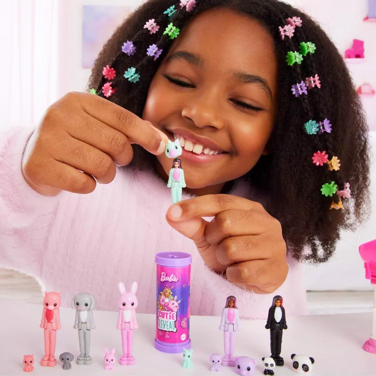 Conjunto de Mini Figuras Barbie Cutie Reveal - 3 Muñecas Sorpresa