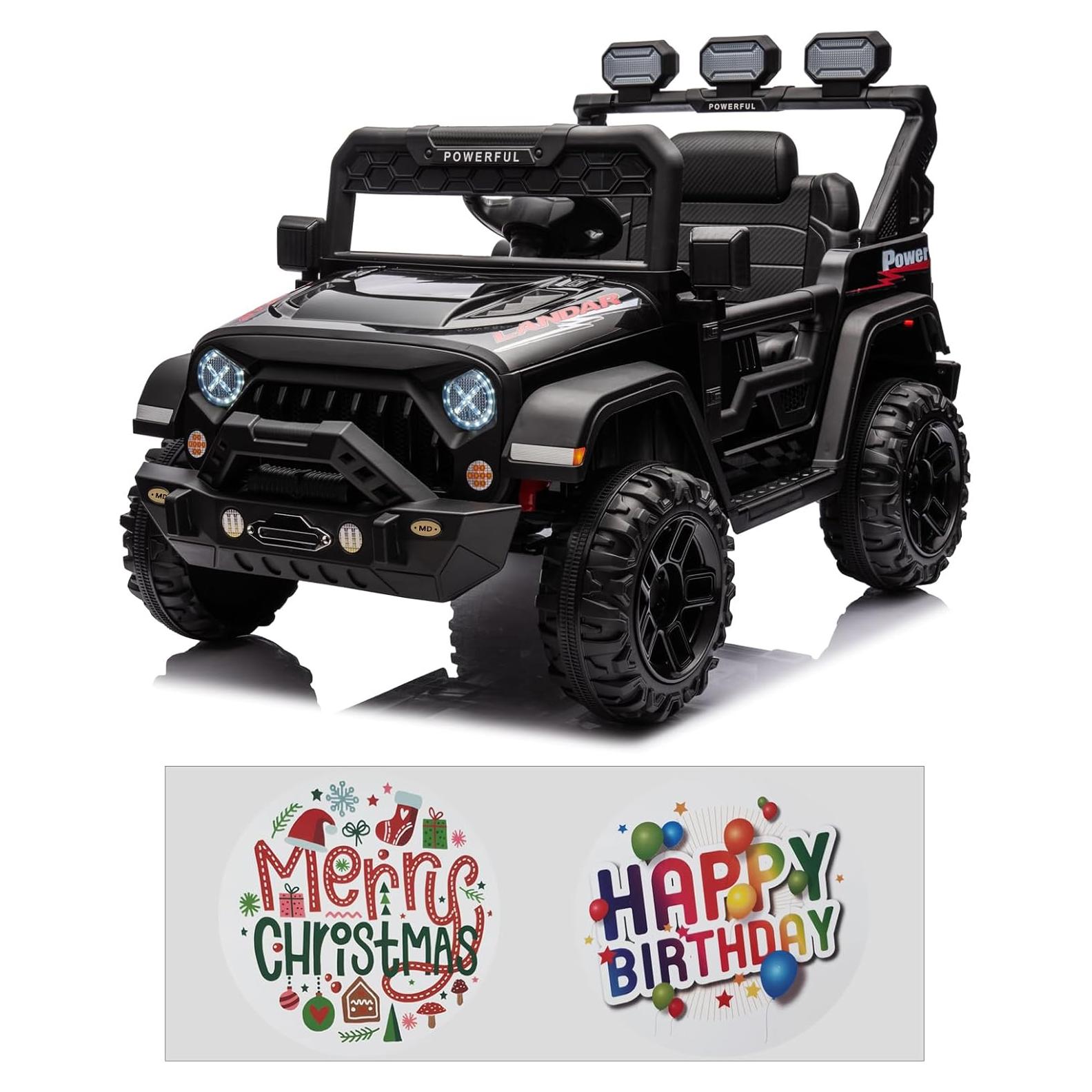 Coche Eléctrico para Niños Modern-Depo 12V Negro con Música