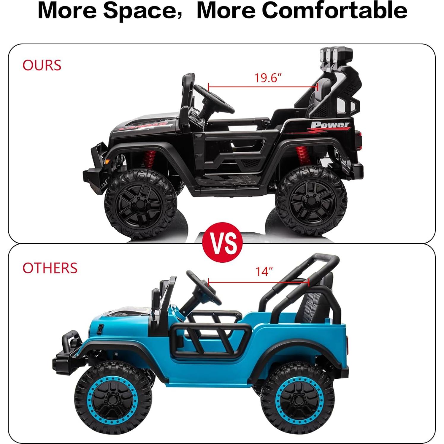 Coche Eléctrico para Niños Modern-Depo 12V Negro con Música