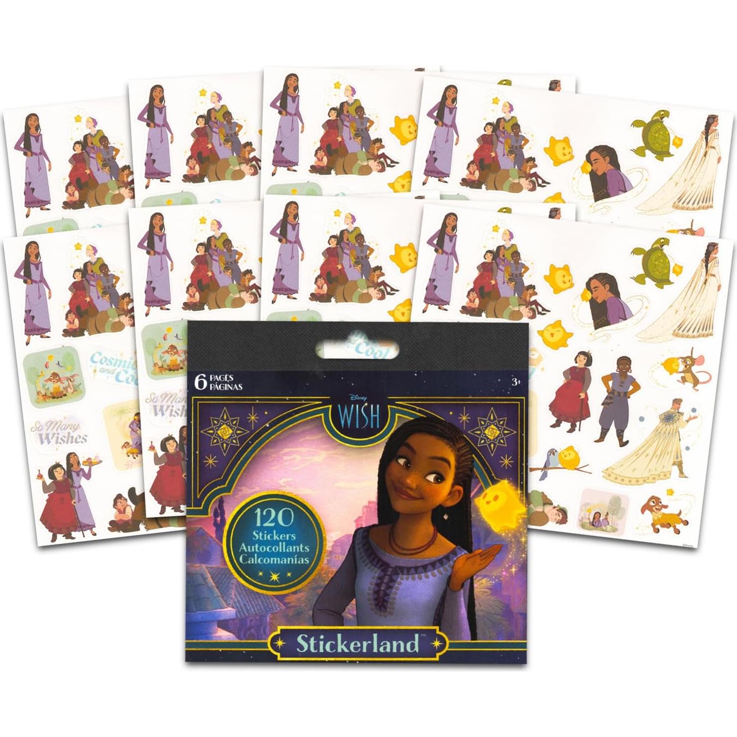 Paquete de Stickers Disney Wish - 240 Stickers y Marcador