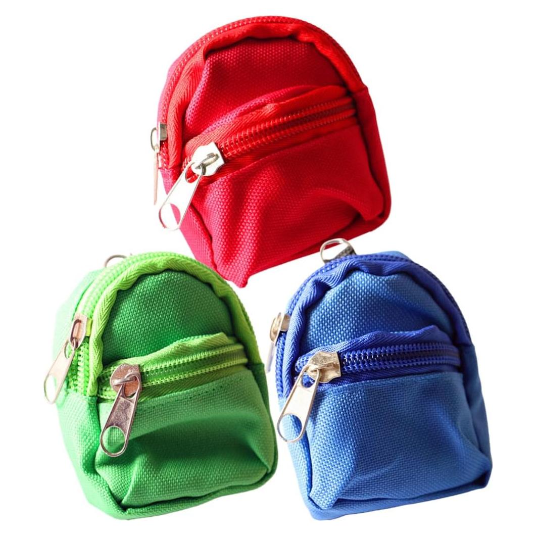 Mini Mochila para Muñecas NUOBESTY 3 Piezas con Cremallera