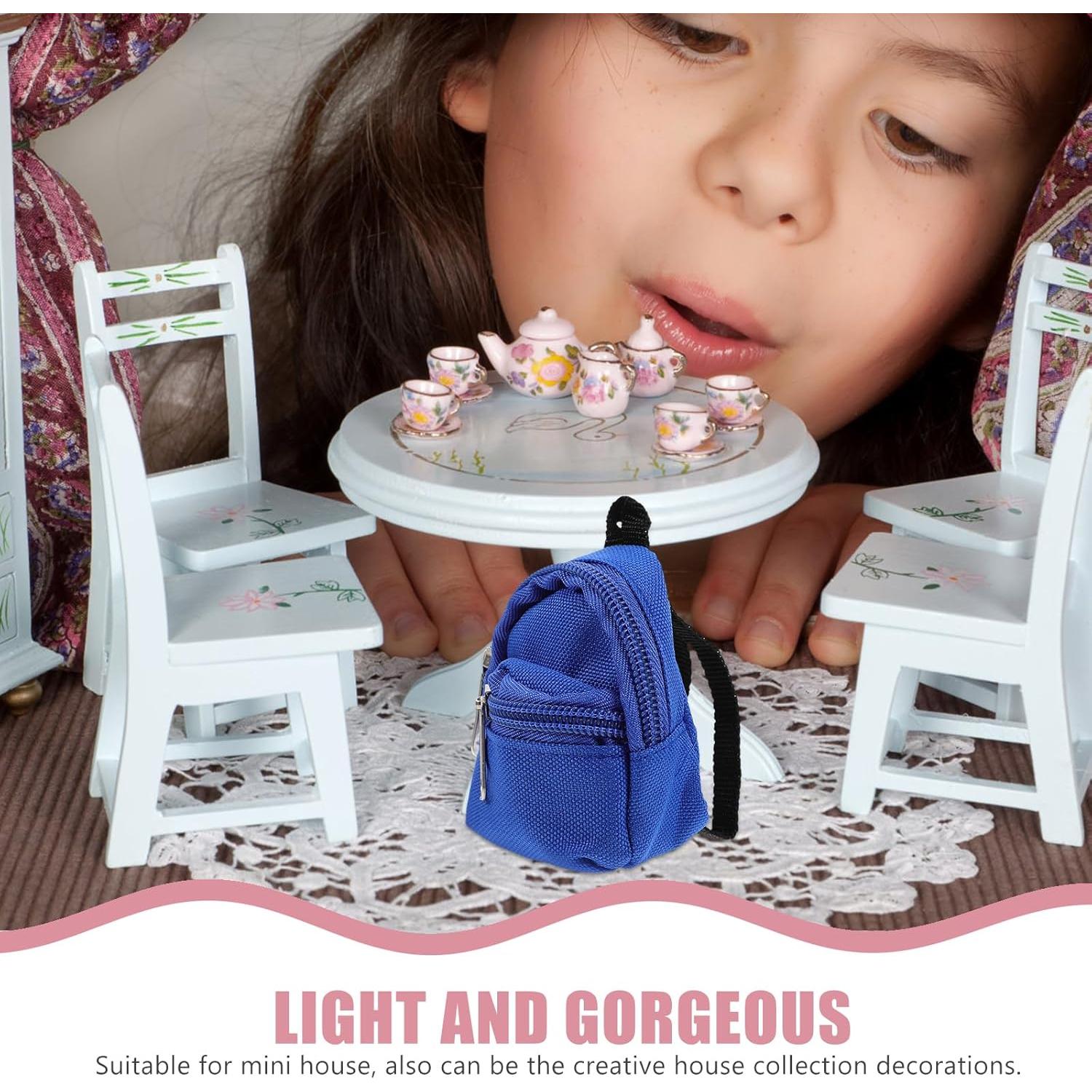 Mini Mochila para Muñecas NUOBESTY 3 Piezas con Cremallera