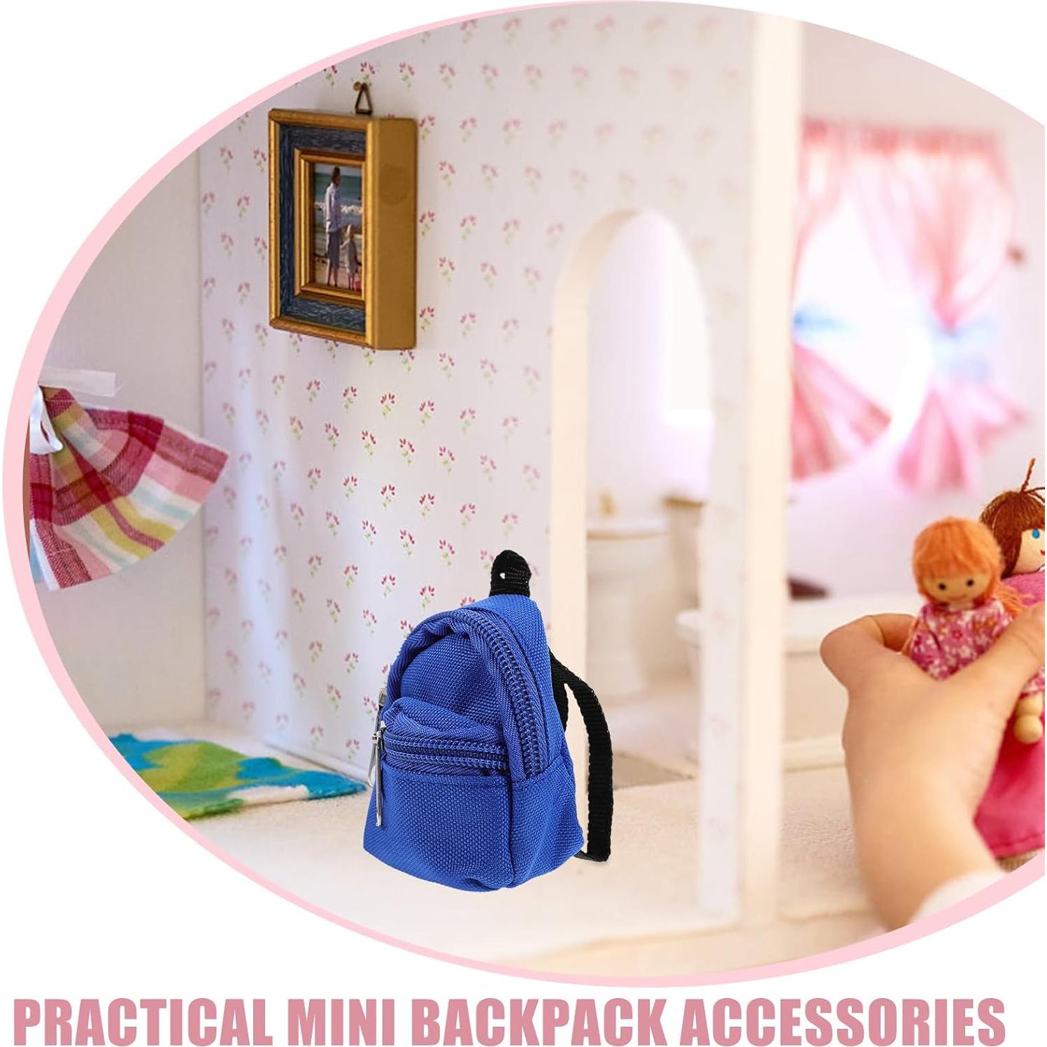 Mini Mochila para Muñecas NUOBESTY 3 Piezas con Cremallera