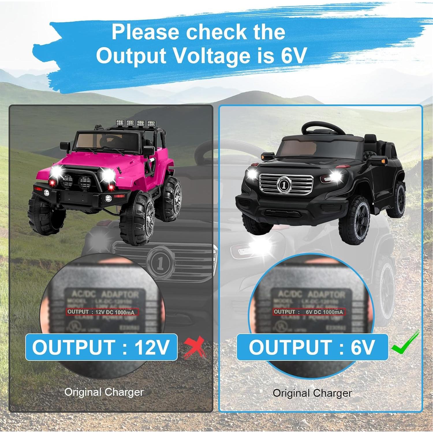 Cargador 6V IBERLS para coches Kidzone y más, 182 cm