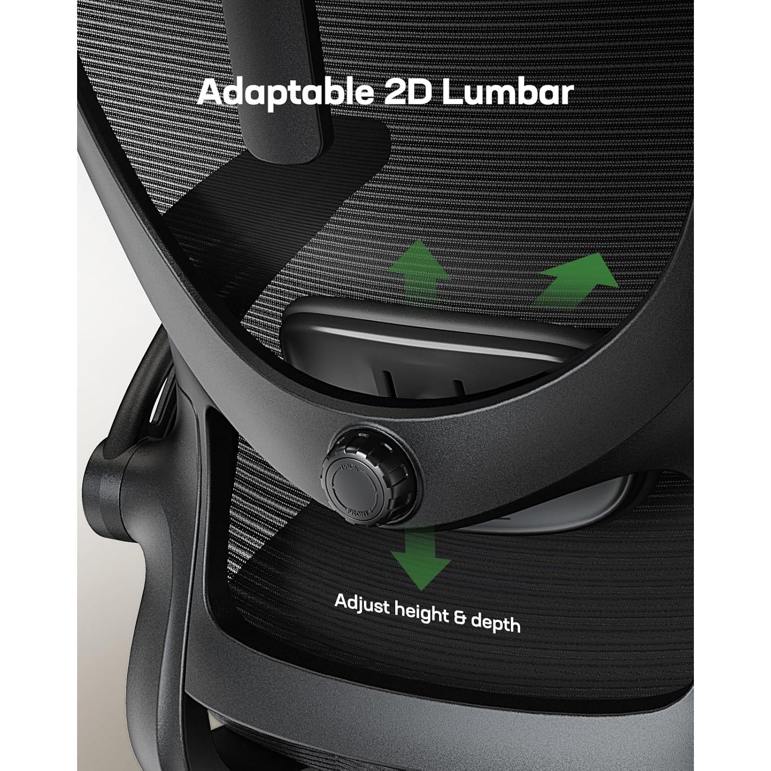 Silla de Oficina Ergonómica Marsail RM-MSOC10B con Soporte Lumbar