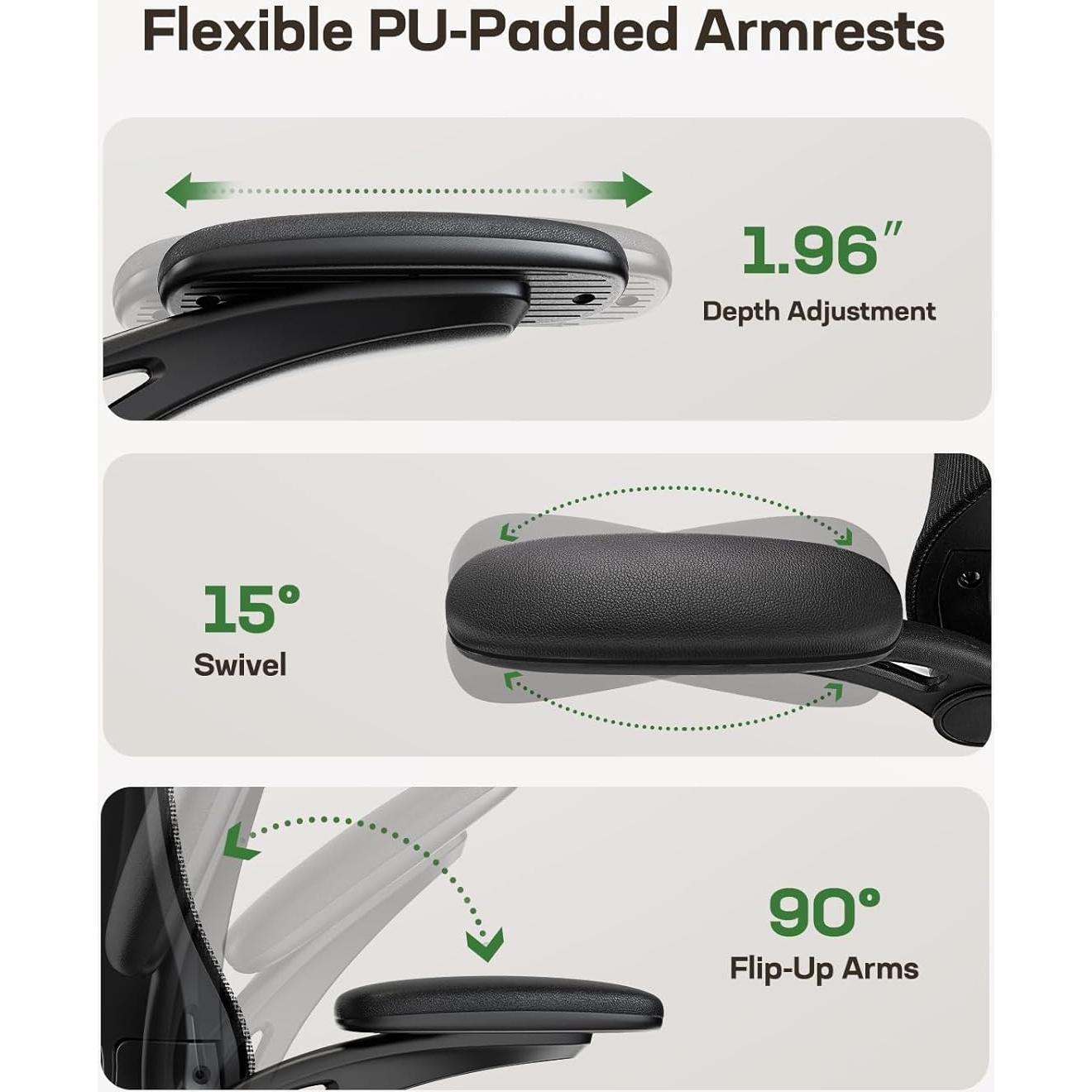 Silla de Oficina Ergonómica Marsail RM-MSOC10B con Soporte Lumbar