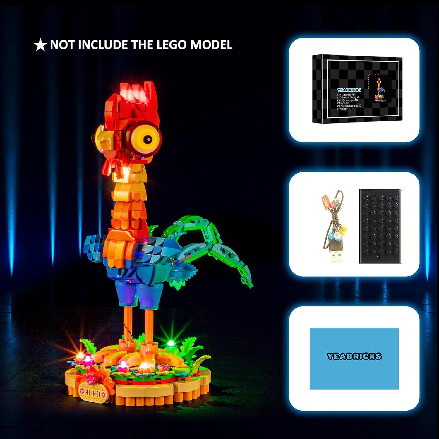 Kit de Luz LED YEABRICKS para Bloques Disney Heihei 43272