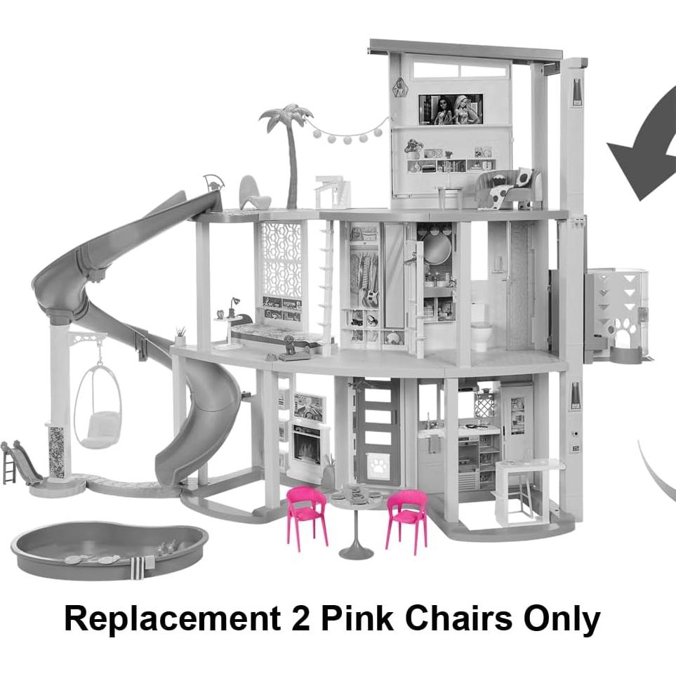 Sillas Rosas de Repuesto para Barbie Dreamhouse HMX10