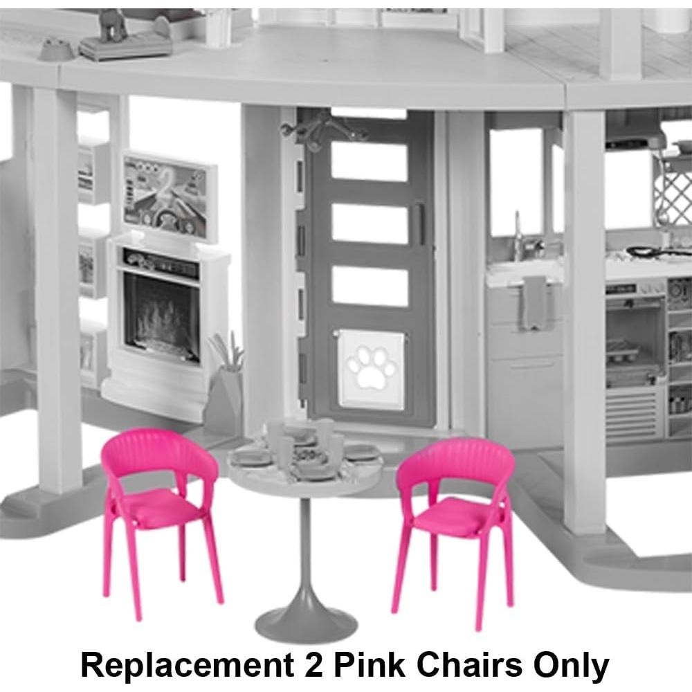 Sillas Rosas de Repuesto para Barbie Dreamhouse HMX10