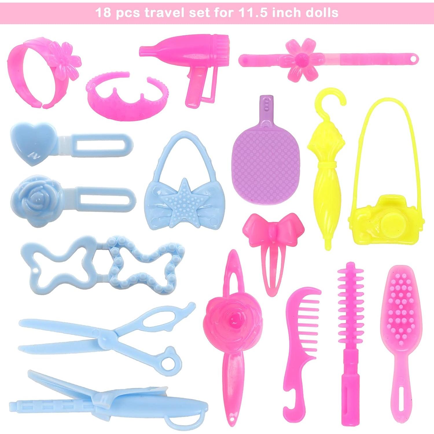 BARWA 43 PCS Accesorios para Muñecas 29.2 cm Viaje