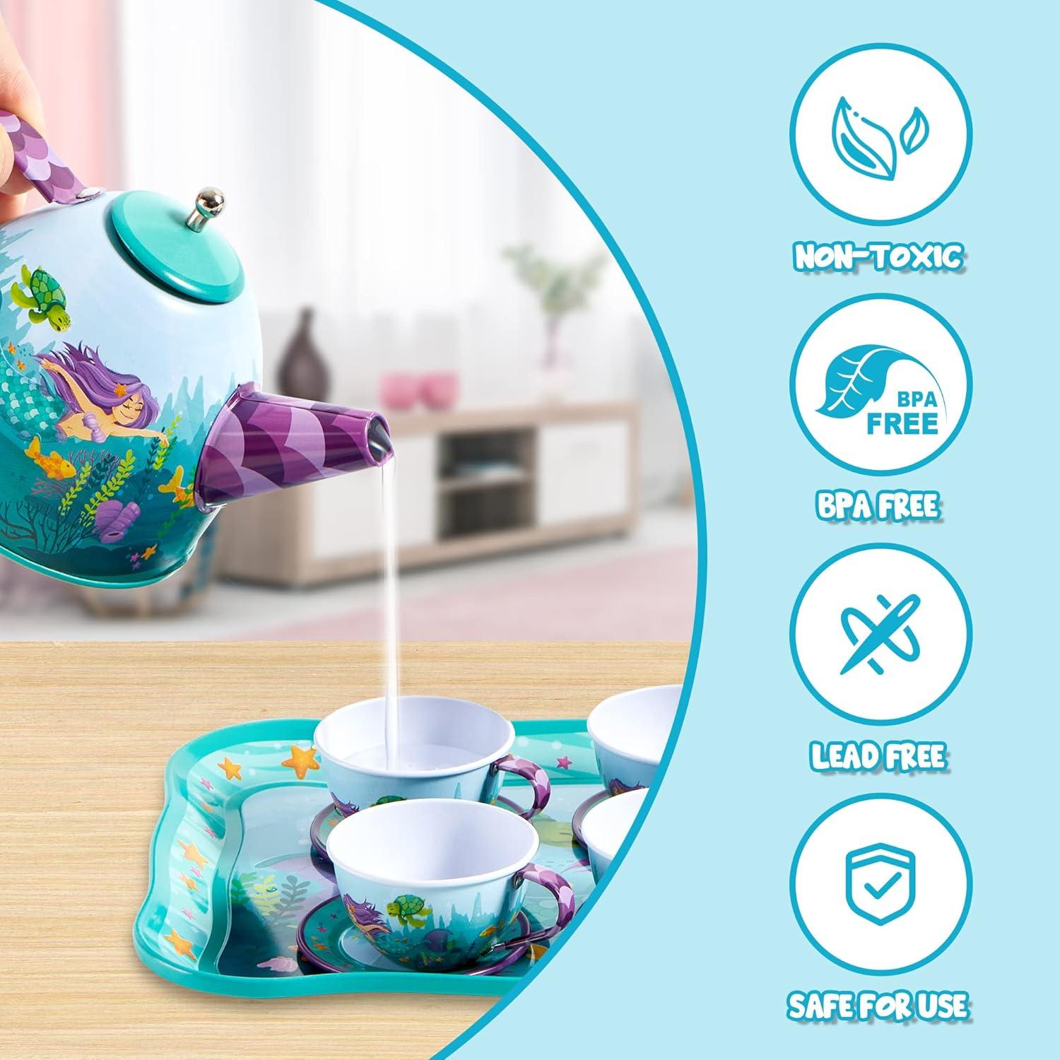 Juego de Té de Sirena JOYIN 35 Piezas para Niñas