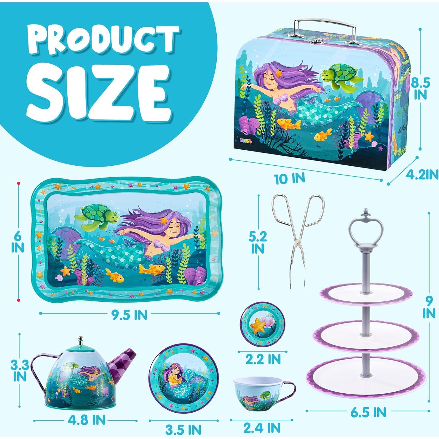 Juego de Té de Sirena JOYIN 35 Piezas para Niñas