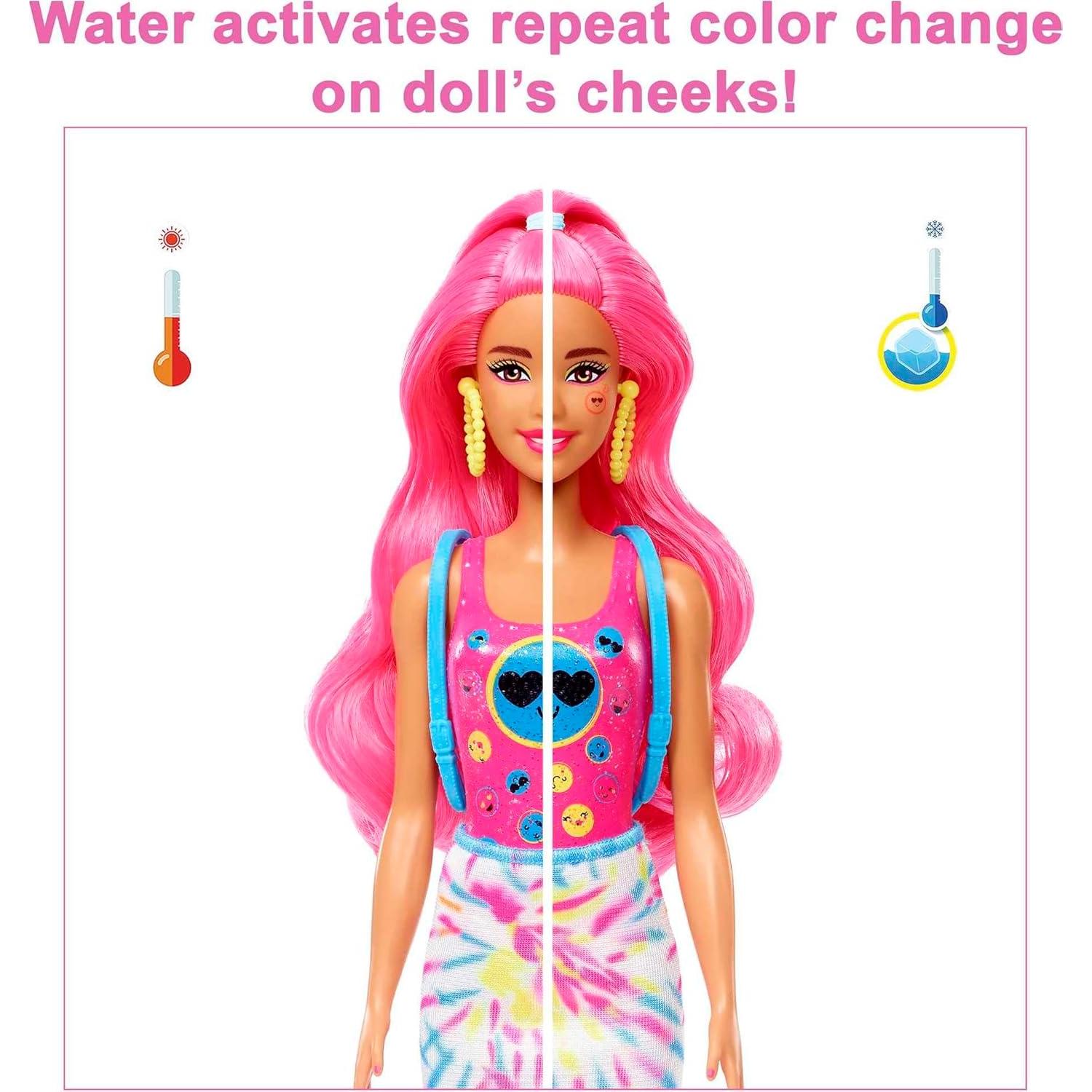 Muñeca Barbie Color Reveal Neon Tie-Dye con 7 Sorprisas