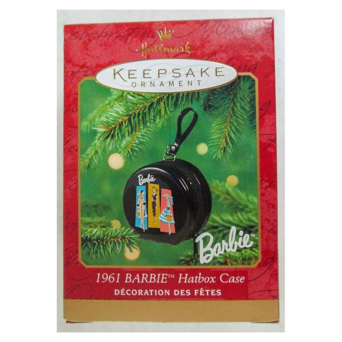 Muñeca Barbie 1961 Hatbox - Adorno Hallmark 11.94x8.38cm