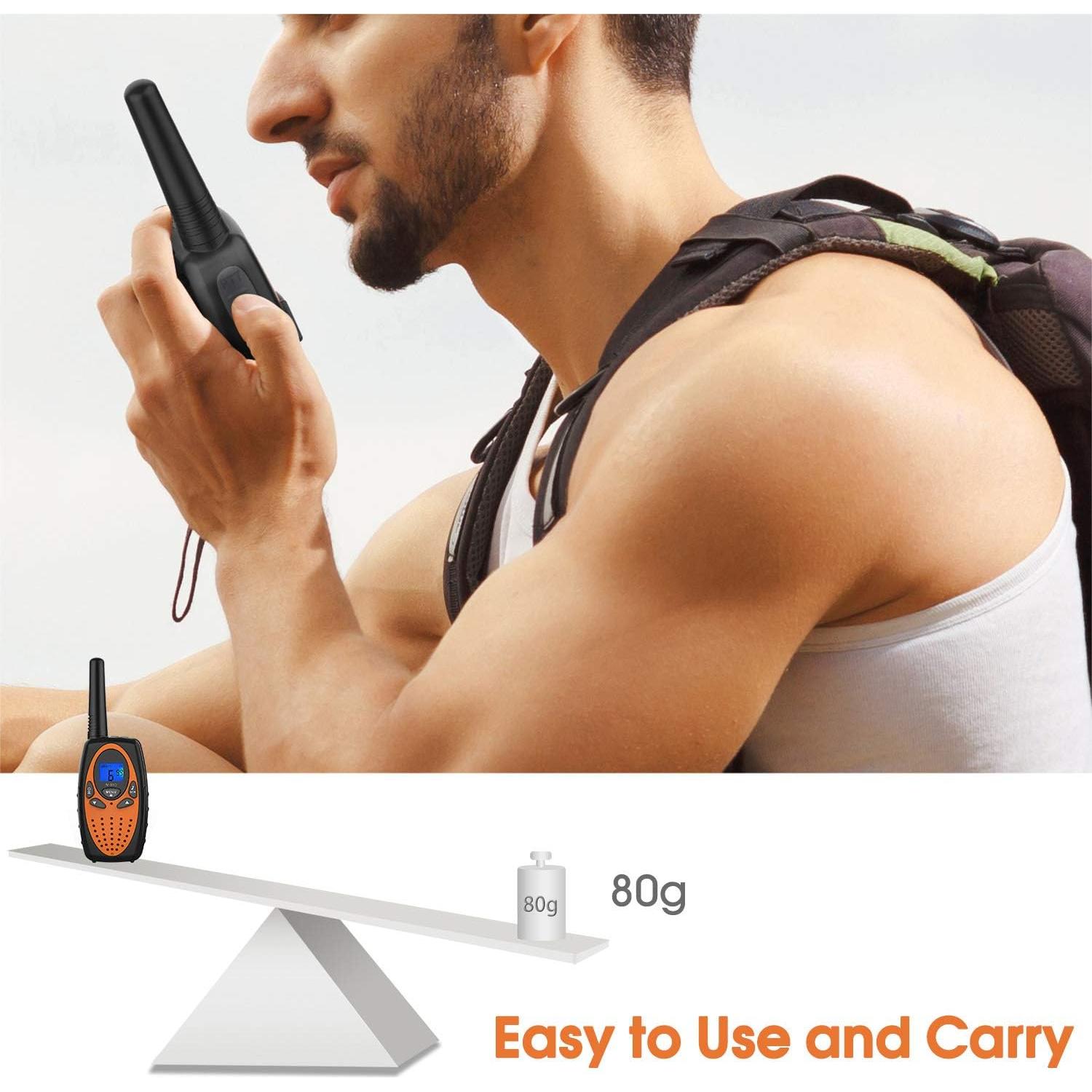 Walkie Talkies Topsung M880 Naranja 8 km 22 Canales VOX