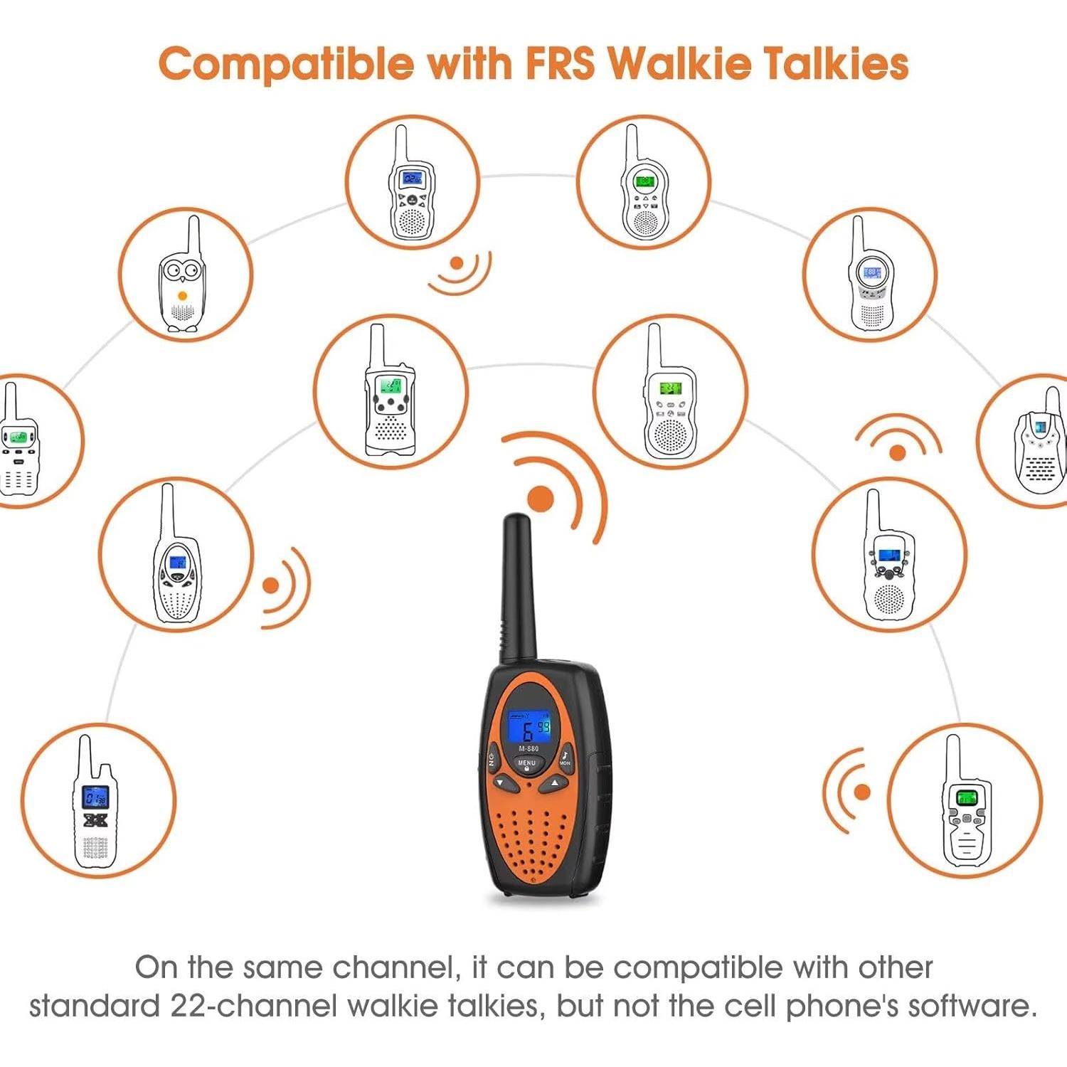 Walkie Talkies Topsung M880 Naranja 8 km 22 Canales VOX