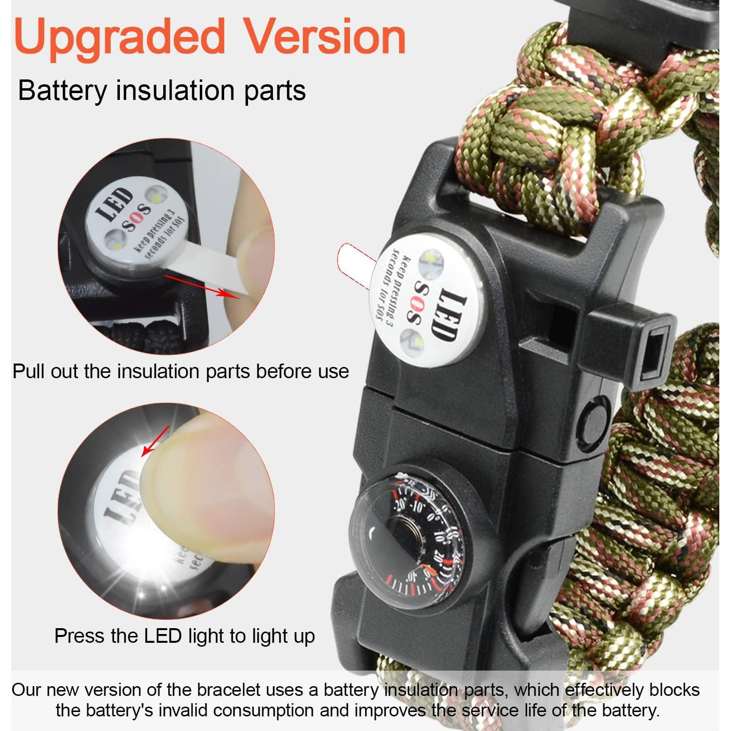 Pulsera de Supervivencia 20 en 1 NVioAsport Camo Verde