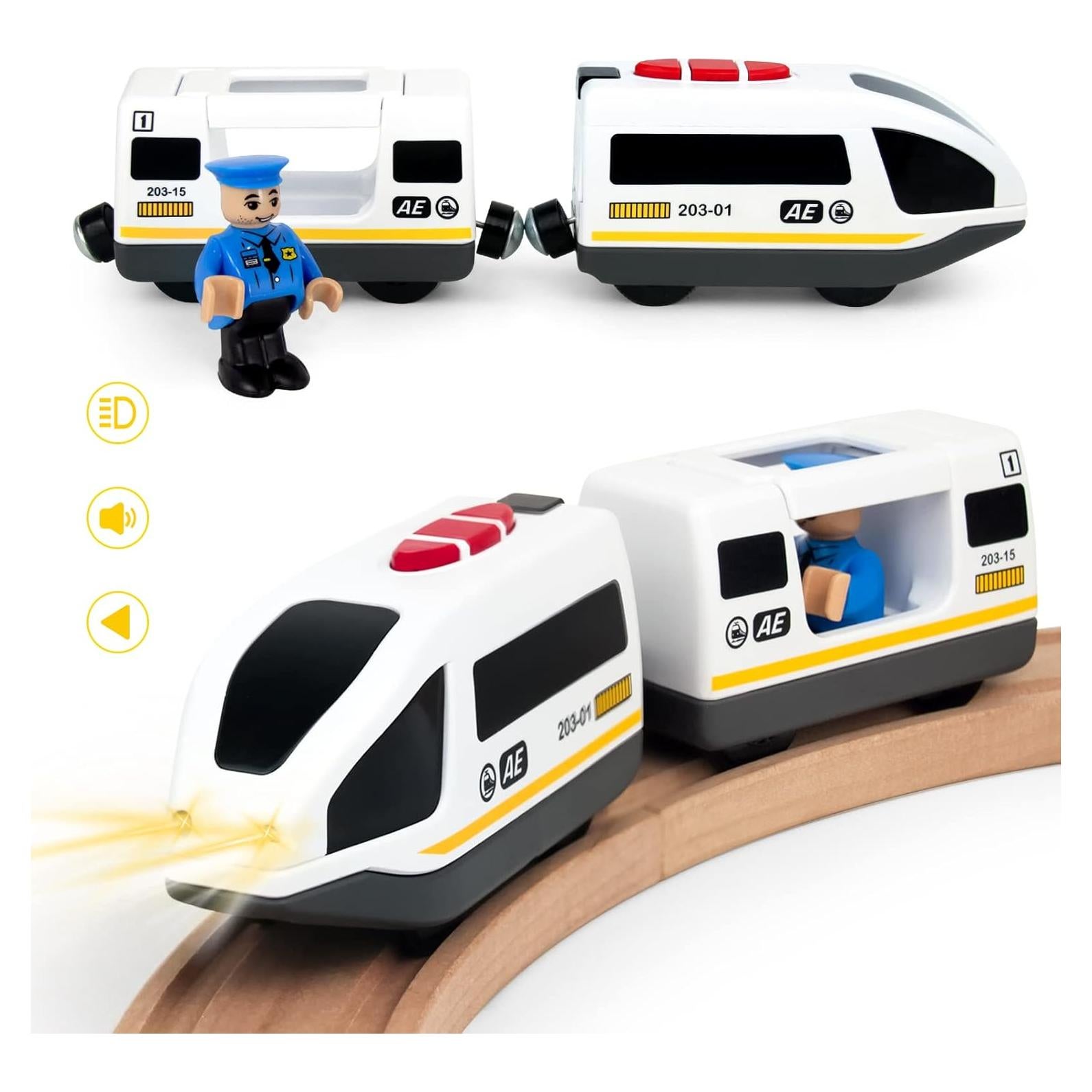 Tren Eléctrico Operado por Batería WOOD CITY para Niños