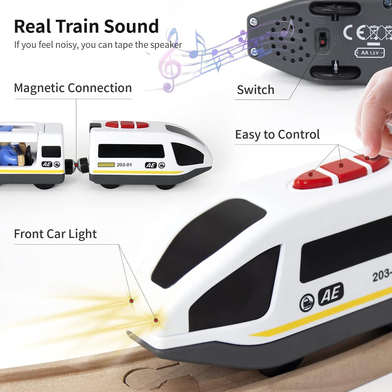 Tren Eléctrico Operado por Batería WOOD CITY para Niños