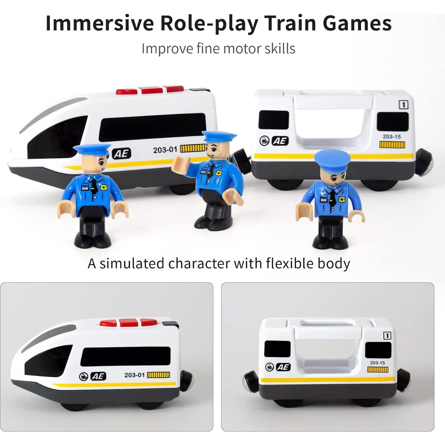 Tren Eléctrico Operado por Batería WOOD CITY para Niños