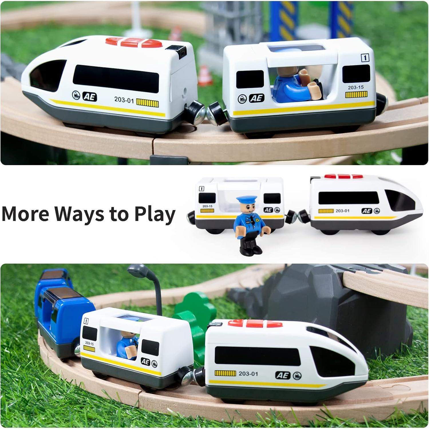 Tren Eléctrico Operado por Batería WOOD CITY para Niños