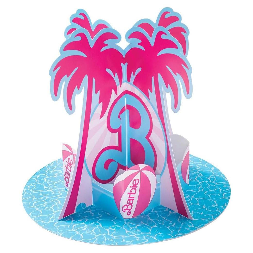 Centro de mesa emergente Amscan Barbie Malibu 30x25 cm