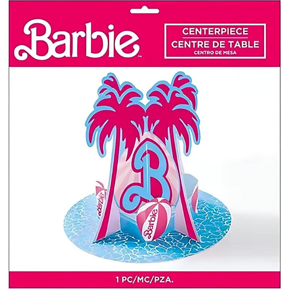Centro de mesa emergente Amscan Barbie Malibu 30x25 cm