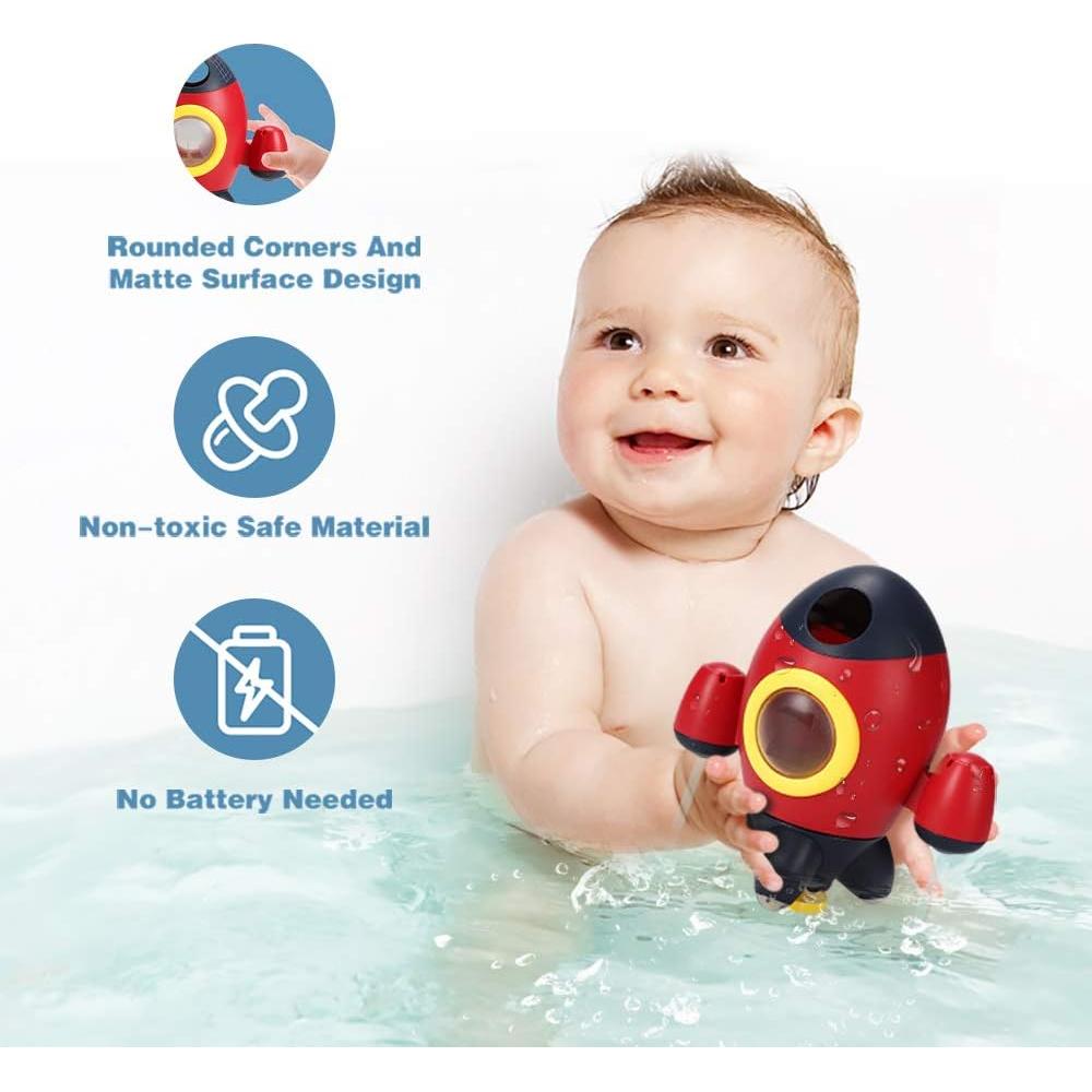 Juguete de Baño Cohete Espacial Elovien para Bebés 1-3 Años