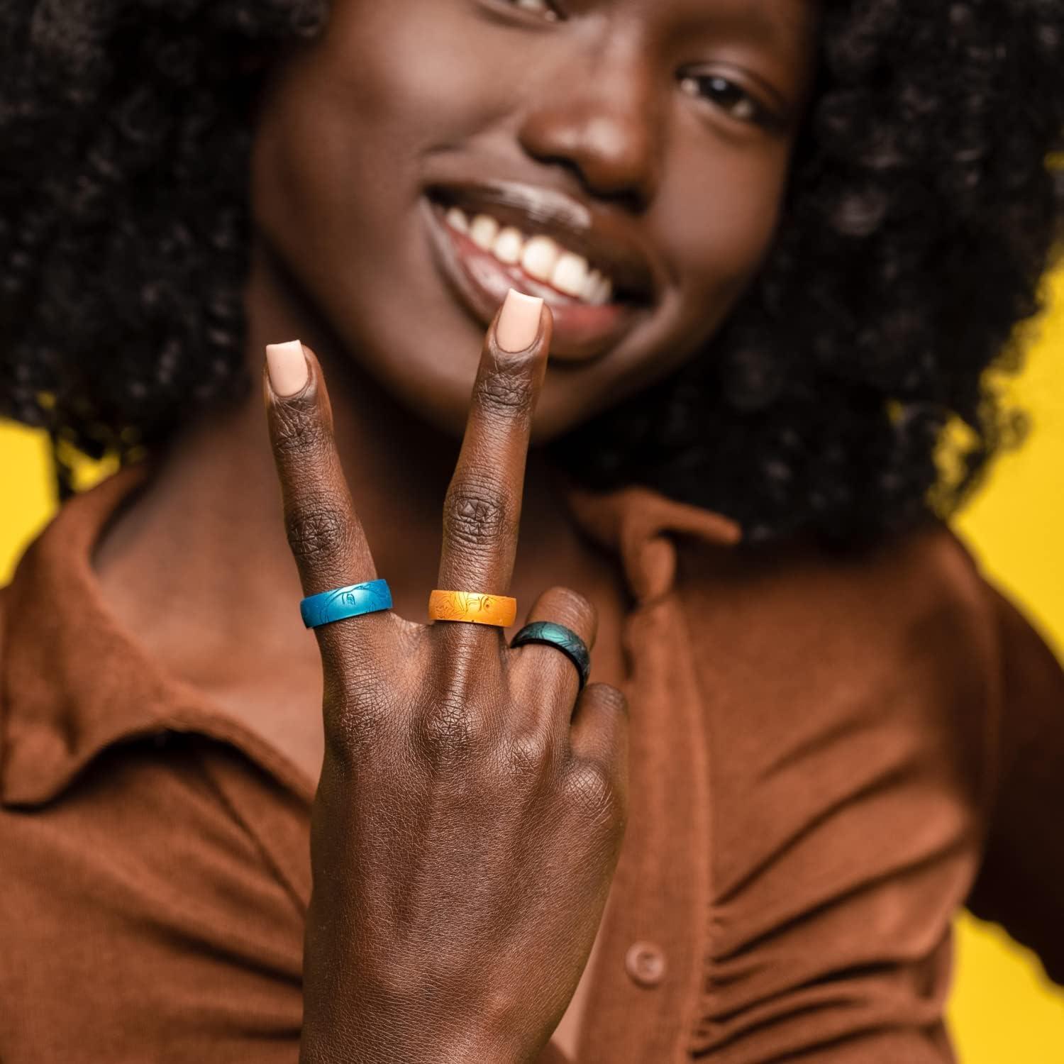 Enso Rings Disney Princess and Villains Silicone Ring - Comfortable and Flexible Design - 6.6mm Wide and 1.75mm Thick