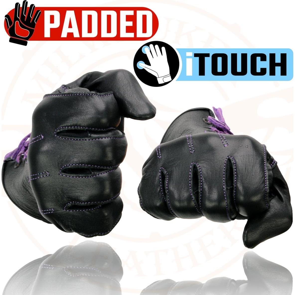 Guantes de Motocicleta Milwaukee Leather MG7771 Mujer Cuero