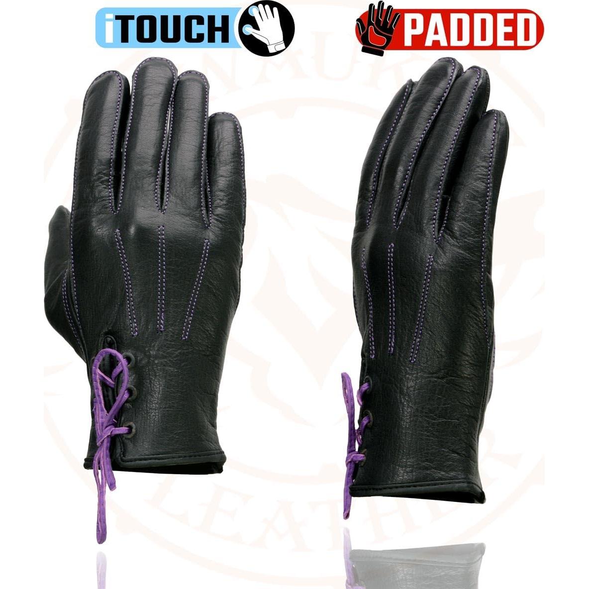 Guantes de Motocicleta Milwaukee Leather MG7771 Mujer Cuero