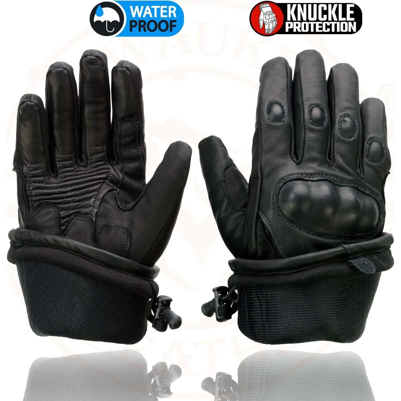 Guantes de cuero impermeables Milwaukee Leather SH815 para hombre